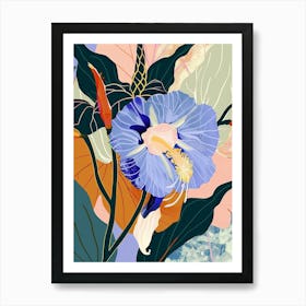 Colourful Flower Illustration Morning Glory 5 Art Print