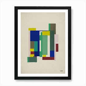 Minimal, Suprematism, Abstract Forms – Green Art Print