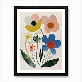 Painted Florals Everlasting Flower 3 Art Print