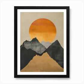 Sunset In The Mountains 40 Art Print