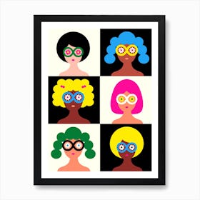 Pop Art Girls Art Print