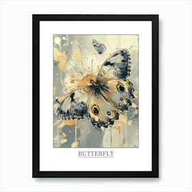 Butterfly Precisionist Illustration 1 Poster Art Print