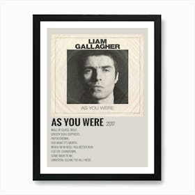 As You Were 2017 Poster Art Print