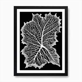 Fig Leaf Linocut Art Print
