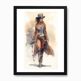 Steampunk Cowgirl 7 Art Print