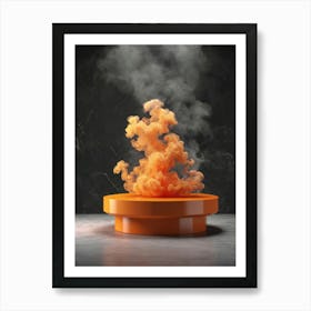 Orange Smoke Art Print