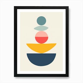 Balancing Chakras Abstract Boho Contemporary Design Art Print