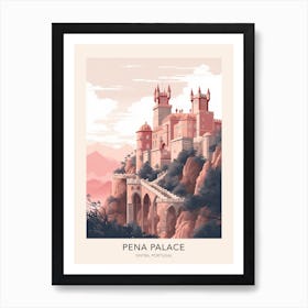 The Pena Palace Sintra Portugal Travel Poster Art Print