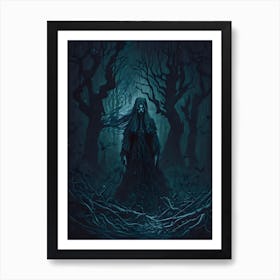 Dark Forest Witch Art Print