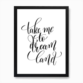 Take me to dream land Line Art Print