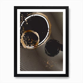Abstract Black And Gold Art Print