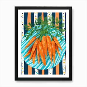 Carrots Summer Illustration 4 Art Print