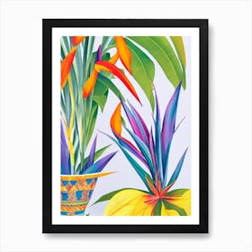 Bird Of Paradise 2 Eclectic Boho Art Print