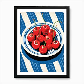 Cherries Fruit Summer Illustration 3 Affiche