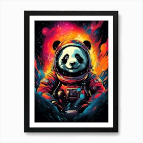 Panda Bear In Space 1 Art Print