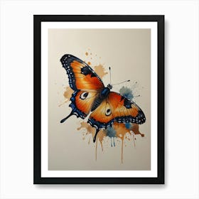 Butterfly Watercolor Painting 1 Art Print