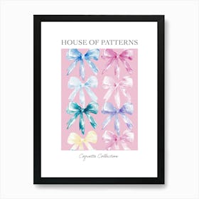 Pastel Bows 2 Pattern Poster Art Print