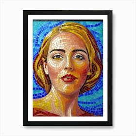 Mosaic Portrait Of A Woman 1 Art Print