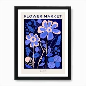 Blue Flower Market Poster Daisy 1 Art Print