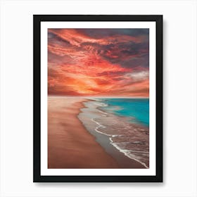 Sunset On The Beach 4 Art Print