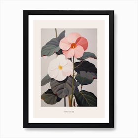 Flower Illustration Impatiens 3 Poster Art Print