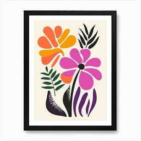 Flowers And Leaves 4 Art Print