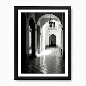 Seville, Spain, Black And White Analogue Photography 4 Art Print