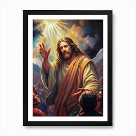 Jesus Teaching Art Print