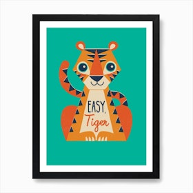 Moody Tiger Illustration Canvas Print by Call Of The Wild Studio - Fy