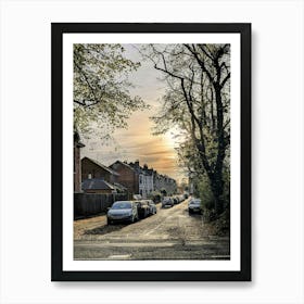 Quiet Street At Sunset Art Print