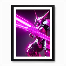 Pink Robot Diablo Art Print