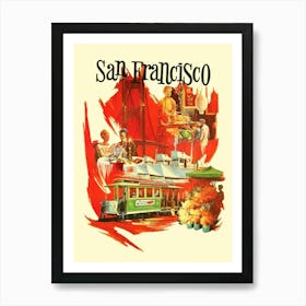 San Francisco, Collage Of Tourist Attractions Art Print