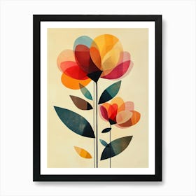 Abstract Flower Painting Art Print