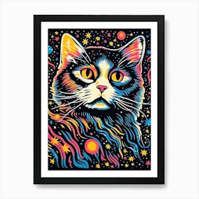 Quantum Furiosity, Psychedelic Cats series Art Print