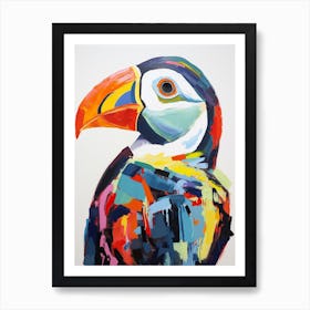 Colourful Bird Painting Puffin 3 Art Print