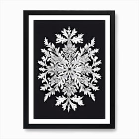 Bullet, Snowflakes, William Morris Inspired 1 Art Print