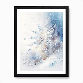 Graupel, Snowflakes, Storybook Watercolours 3 Poster