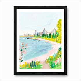 Travel Poster Happy Places Perth 2 Art Print