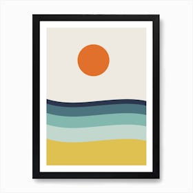 Sunset On The Beach 1 Art Print