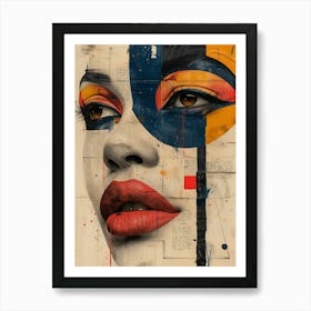 Woman'S Face 2 Art Print