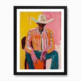 Painting Of A Cowboy 11 Art Print