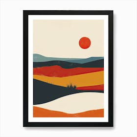 Sunset In The Desert 1 Art Print