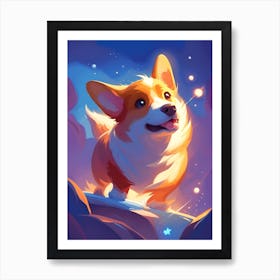 Corgi 8 Art Print