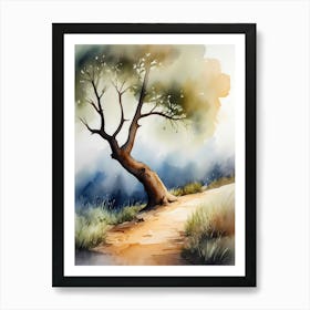 Watercolor Of A Tree 4 Art Print