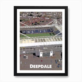 Deepdale, Preston, Stadium, Football, Art, Soccer, Wall Print, Art Print Art Print