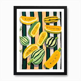 Summer Squash Summer Illustration 2 Art Print