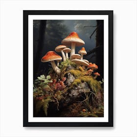 Forest Mushrooms 4 Art Print