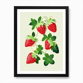 Alpine Strawberries, Plant, Tarazzo Art Print
