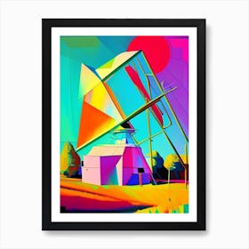 Radio Telescope Abstract Modern Pop Space Art Print