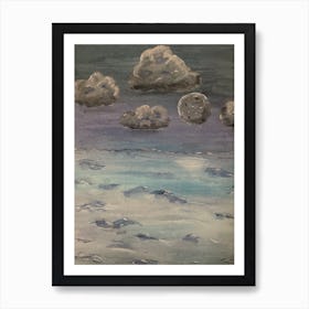 Tranquil Night Ocean Art Print